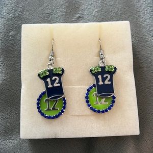 Seahawks earrings